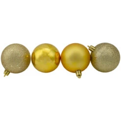 24ct Vegas Gold Shatterproof 4-Finish Christmas Ball Ornaments 2.5" (60mm) -Best Christmas Store northlight lj34922 2 19612.1667655522