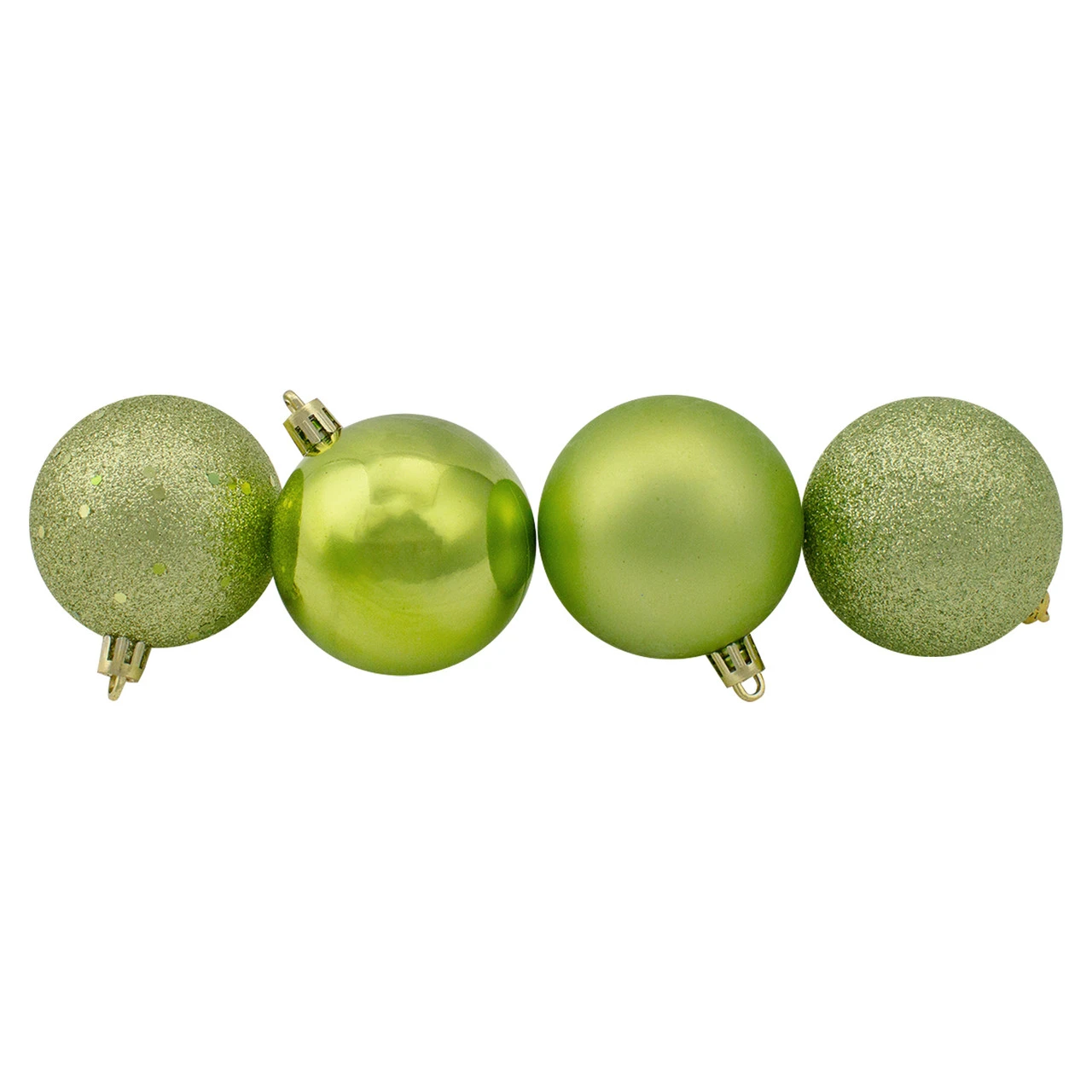 60ct Kiwi Green Shatterproof 4-Finish Christmas Ball Ornaments 2.5" (60mm) 2 60ct Kiwi Green Shatterproof 4-Finish Christmas Ball Ornaments 2.5" (60mm) - Image 2