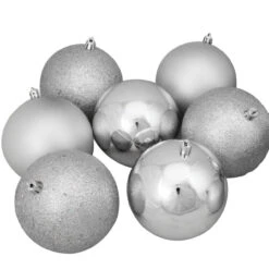 12ct Shatterproof 4-Finish Silver Splendor Christmas Ball Ornaments 4" (100mm) 7 12ct Shatterproof 4-Finish Silver Splendor Christmas Ball Ornaments 4" (100mm) -Best Christmas Store northlight lj35164 02 25669.1667488433