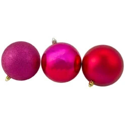 12ct Magenta Pink 4-Finish Shatterproof Christmas Ball Ornaments 4" (100mm) 5 12ct Magenta Pink 4-Finish Shatterproof Christmas Ball Ornaments 4" (100mm) -Best Christmas Store northlight lj35168 2 43622.1667657752