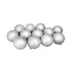12ct Silver Splendor Shatterproof Matte Christmas Ball Ornaments 4" (100mm)