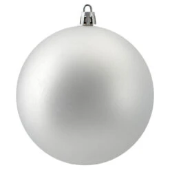 12ct Silver Splendor Shatterproof Matte Christmas Ball Ornaments 4" (100mm) -Best Christmas Store northlight lj35197 2 82982.1667534125