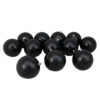 12ct Jet Black Shatterproof Christmas Ball Ornaments 4" (100mm)