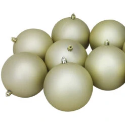 Set Of 12 Champagne Gold Shatterproof Matte Christmas Ball Ornaments 4" -Best Christmas Store northlight lj35229 02 93899.1667491215