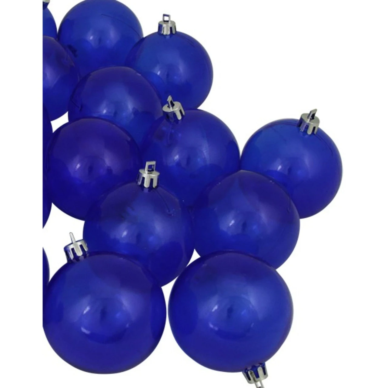 32ct Blue Shatterproof Transparent Christmas Ball Ornaments 3.25" (80mm) 3 32ct Blue Shatterproof Transparent Christmas Ball Ornaments 3.25" (80mm) - Image 3