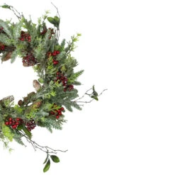 Frosted Pine And Berry Artificial Christmas Wreath, 25-Inch, Unlit -Best Christmas Store northlight ll89742 2 69791.1667530137