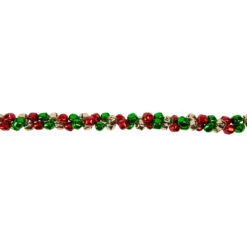 5' Red, Green And Gold Jingle Bell Christmas Garland -Best Christmas Store northlight ll89756 2update 45821.1667535804