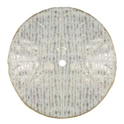 48" Cream And Gold Wood Grain Pattern And Faux Fur Christmas Tree Skirt -Best Christmas Store northlight lt90722 5 37224.1683296009