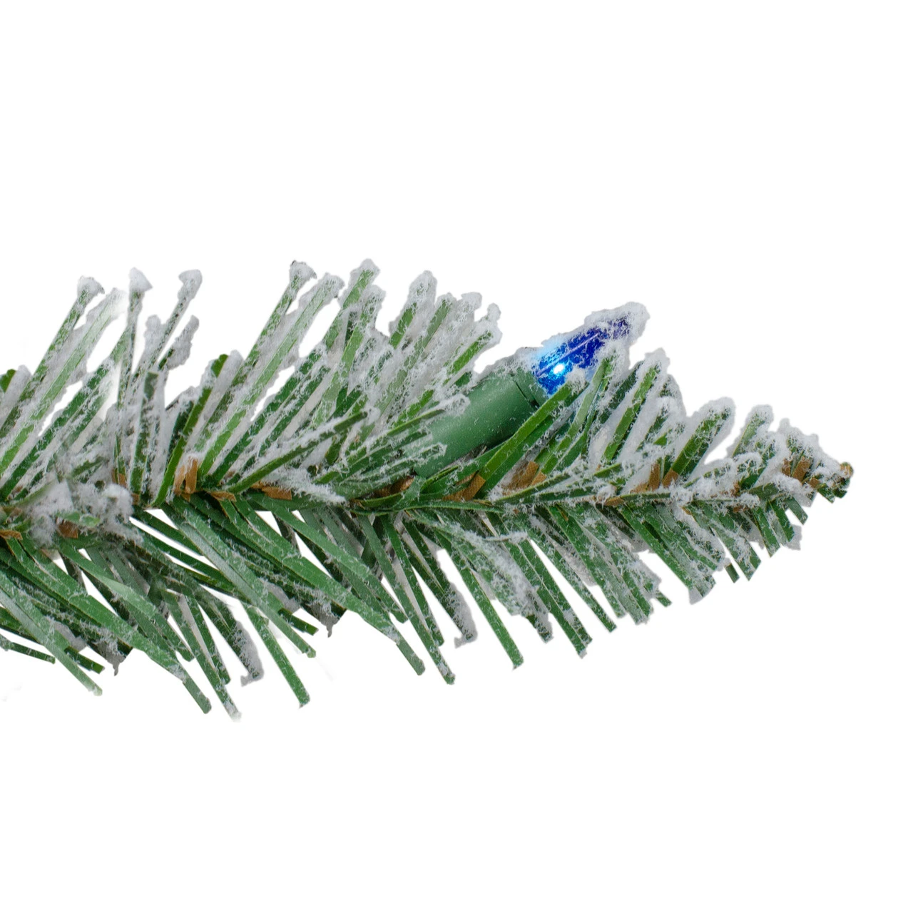 9' X 10" Pre-Lit Flocked Pine Artificial Christmas Garland - Multi Color Lights 2 9' X 10" Pre-Lit Flocked Pine Artificial Christmas Garland - Multi Color Lights - Image 2