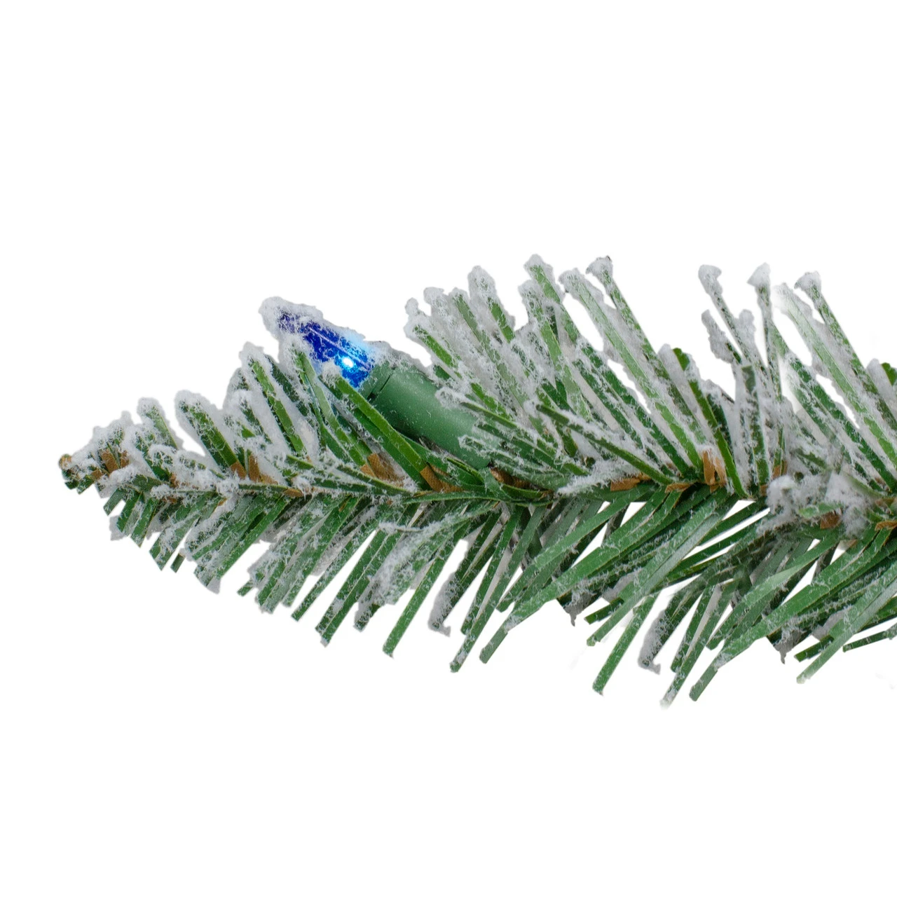 9' X 10" Pre-Lit Flocked Pine Artificial Christmas Garland - Multi Color Lights 3 9' X 10" Pre-Lit Flocked Pine Artificial Christmas Garland - Multi Color Lights - Image 3