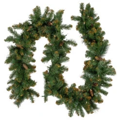 9' X 10" Pre-Lit Yorkville Pine Artificial Christmas Garland - Clear Lights