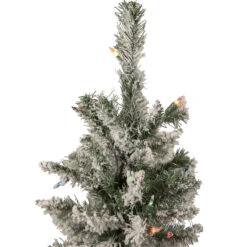 3' Pre-Lit Medium Heavily Flocked Artificial Christmas Tree - Multi-Color Lights -Best Christmas Store northlight m88555 3 updated 43817.1667662038