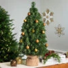 24" Medium Traditional Green Mini Pine Artificial Christmas Tree In Burlap Sack - Unlit