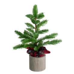 1.3' Potted Pine Medium Artificial Tabletop Christmas Tree - Unlit