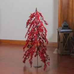 2.5' Red Berries Artificial Upside Down Christmas Tree - Unlit -Best Christmas Store northlight nl00358 3 07679.1667658016
