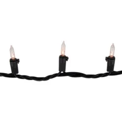 100-Count Clear Mini Christmas String Light Set - 20.25ft Black Wire -Best Christmas Store northlight nl02340 2 93659.1678131722