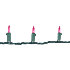 100ct Pink Mini Christmas Light Set, 20.25ft Green Wire 9 100ct Pink Mini Christmas Light Set, 20.25ft Green Wire -Best Christmas Store northlight nl02351 2 88290.1678131805