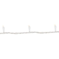 100ct Warm White LED Wide Angle Christmas Lights, 33ft White Wire -Best Christmas Store northlight nl02547 2 79208.1678131716
