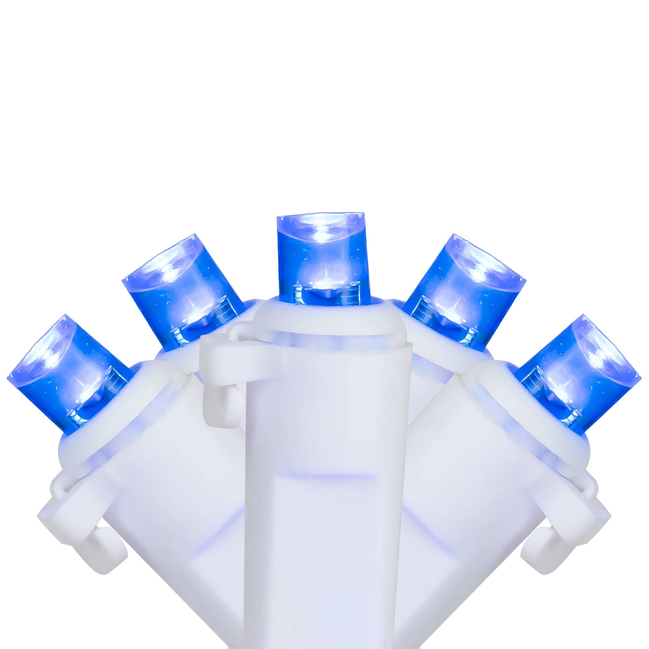 50ct Blue LED Wide Angle Christmas Lights, 16.25ft White Wire 1 50ct Blue LED Wide Angle Christmas Lights, 16.25ft White Wire