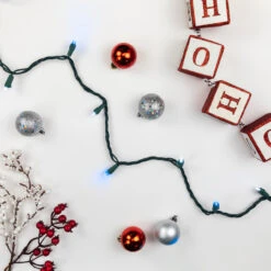 50ct Blue And White LED Wide Angle Mini Christmas Lights, 16.25ft Green Wire -Best Christmas Store northlight nl02554 3 30543.1681828484