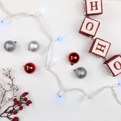 50-Count Blue And White LED Wide Angle Christmas Lights - 16.25 Ft White Wire 5 50-Count Blue And White LED Wide Angle Christmas Lights - 16.25 Ft White Wire -Best Christmas Store northlight nl02555 3 57808.1667655115