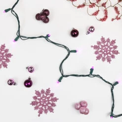 50ct Pink LED Wide Angle Christmas Lights, 16.25ft Green Wire -Best Christmas Store northlight nl02566 3 18753.1667656685