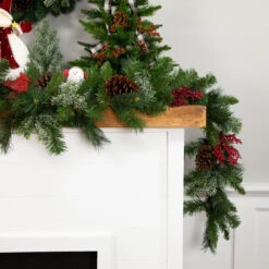 9' X 12" Mixed Green Beaver Pine Artificial Christmas Garland, Unlit -Best Christmas Store northlight nl02571 new 11072.1667554524