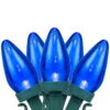 25ct Blue LED C7 Christmas Lights - 17ft Green Wire