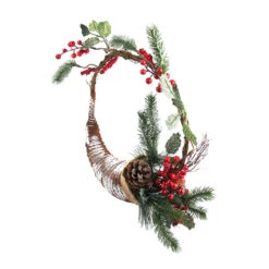 Frosted Cornucopia Artificial Christmas Wreath - 14-Inch, Unlit 5 Frosted Cornucopia Artificial Christmas Wreath - 14-Inch, Unlit -Best Christmas Store northlight nl02818 3 50528.1667573690