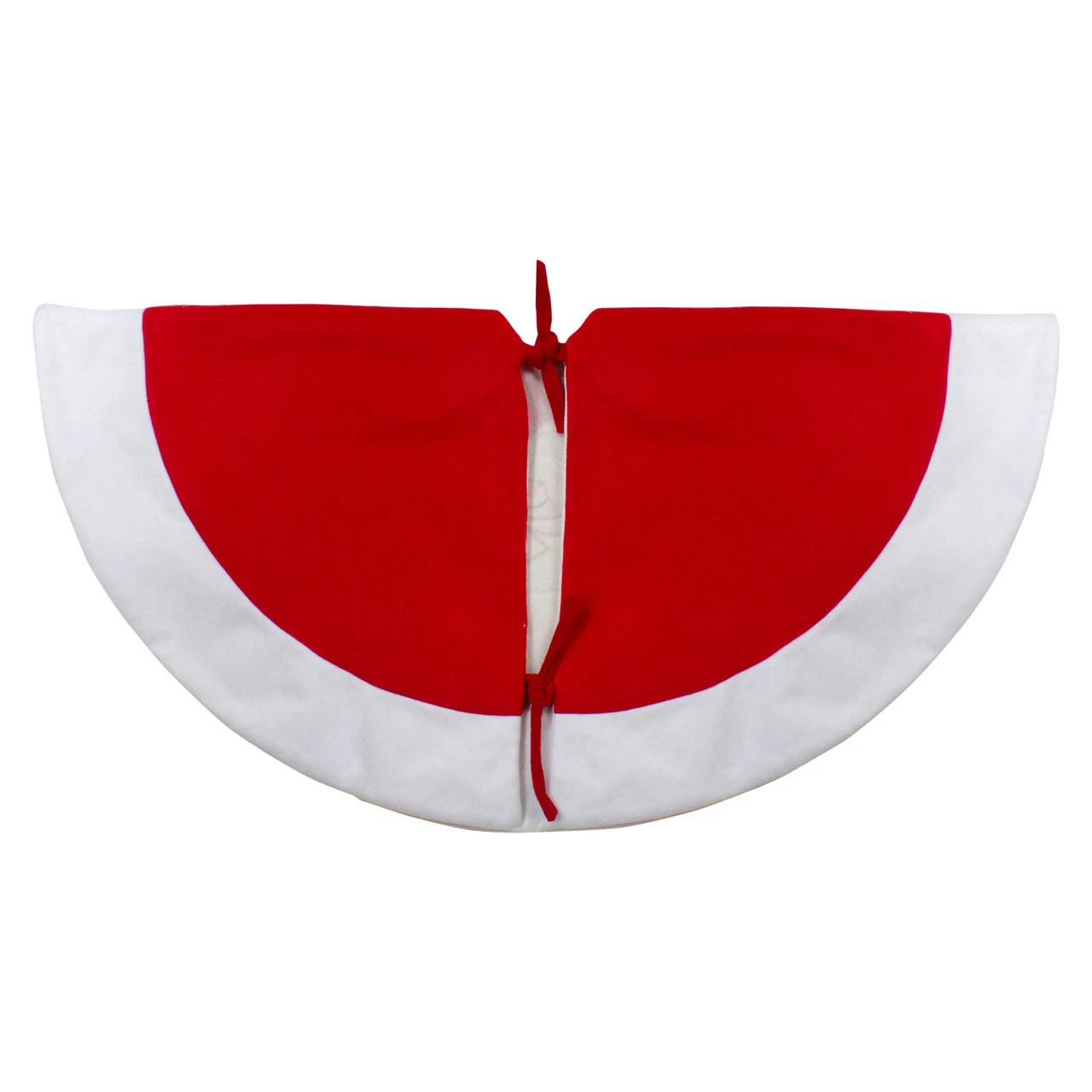 36" Red And White Winter Snowman Embroidered Christmas Tree Skirt 4 36" Red And White Winter Snowman Embroidered Christmas Tree Skirt - Image 4
