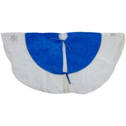 21.5" Blue And White Ford Scalloped Mini Christmas Tree Skirt -Best Christmas Store northlight nl03736 4 08370.1667573548