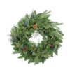 Pre-Lit Mixed Winter Pine Artificial Christmas Wreath - 24 Inch, Clear Lights