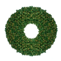 12' Pre-Lit Olympia Pine Commercial Artificial Christmas Wreath - Warm White Lights