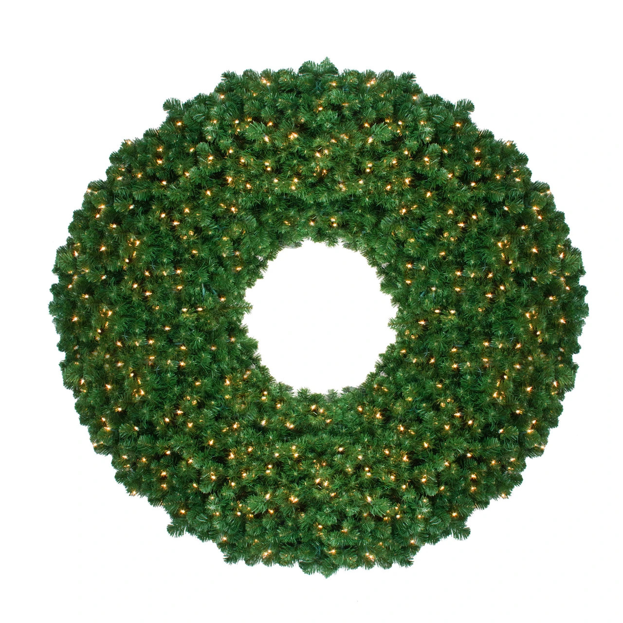 10' Pre-Lit Olympia Pine Commercial Artificial Christmas Wreath - Warm White Lights 1 10' Pre-Lit Olympia Pine Commercial Artificial Christmas Wreath - Warm White Lights