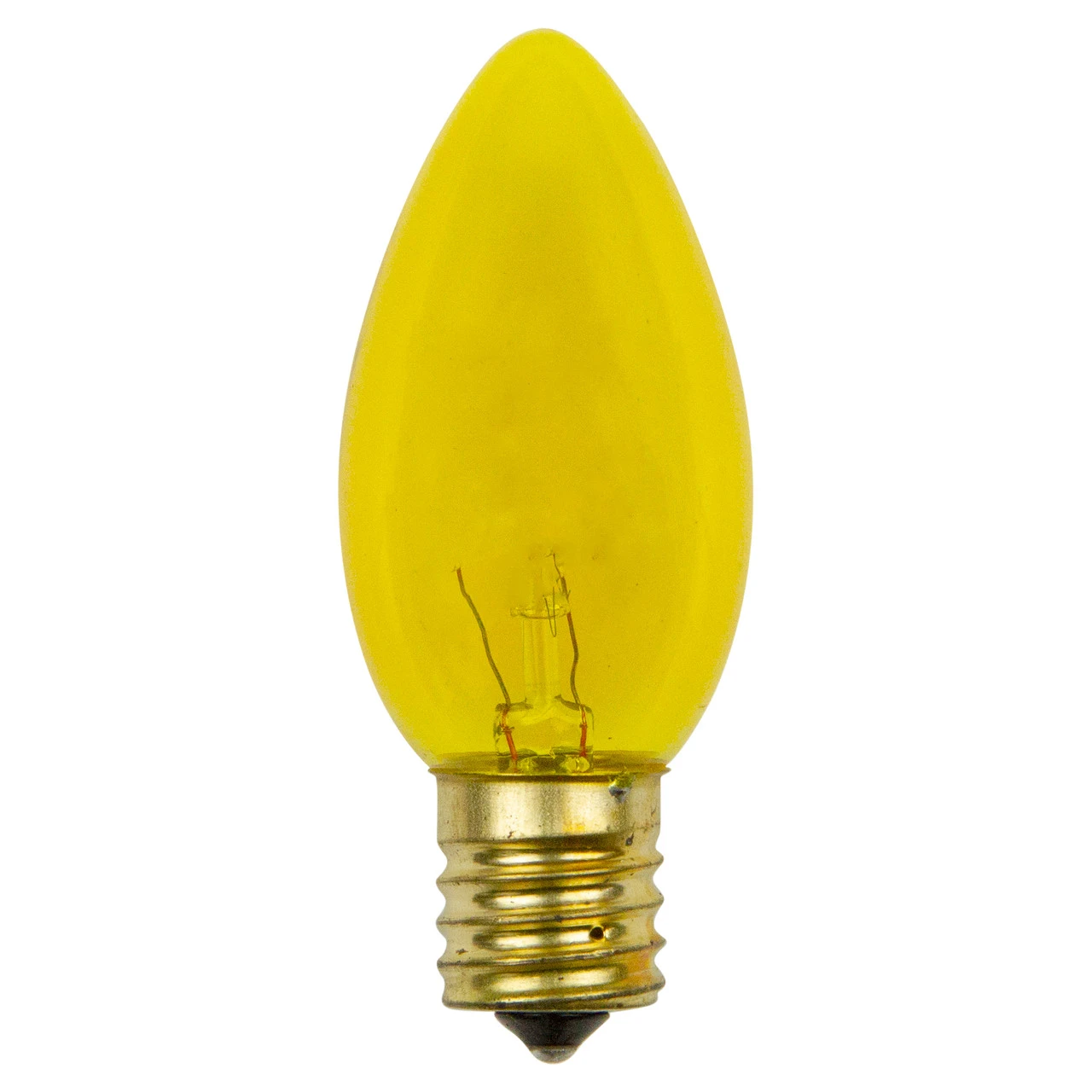 Pack Of 25 Incandescent Transparent Yellow C9 Christmas Replacement Bulbs 2 Pack Of 25 Incandescent Transparent Yellow C9 Christmas Replacement Bulbs - Image 2