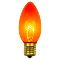 Pack Of 25 Incandescent C9 Orange Christmas Replacement Bulbs