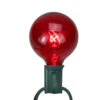 Pack Of 25 Red G50 Incandescent Christmas Replacement Bulbs