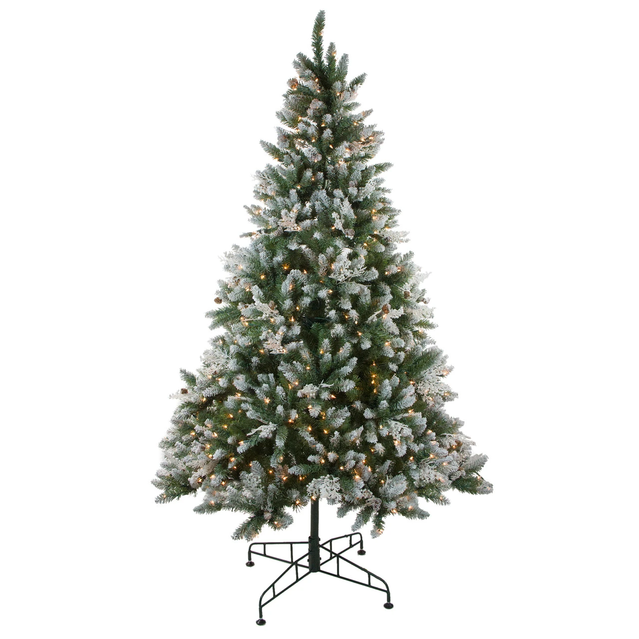 6.5' Pre-Lit Medium Frosted Sierra Fir Artificial Christmas Tree - Clear Lights 1 6.5' Pre-Lit Medium Frosted Sierra Fir Artificial Christmas Tree - Clear Lights