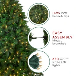 7.5' Pre-Lit Medium Mixed Scotch Pine Artificial Christmas Tree - Warm White LED Lights -Best Christmas Store northlight nl15087 thumbnail 220 new 31612.1667578183