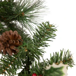 6' X 8" Pre-Decorated Holly Berry, Pine Cone, And Ball Artificial Christmas Garland, Unlit -Best Christmas Store northlight s04188 2 updated 30219.1667616322