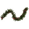 6' X 8" Pre-Decorated Holly Berry, Pine Cone, And Ball Artificial Christmas Garland, Unlit