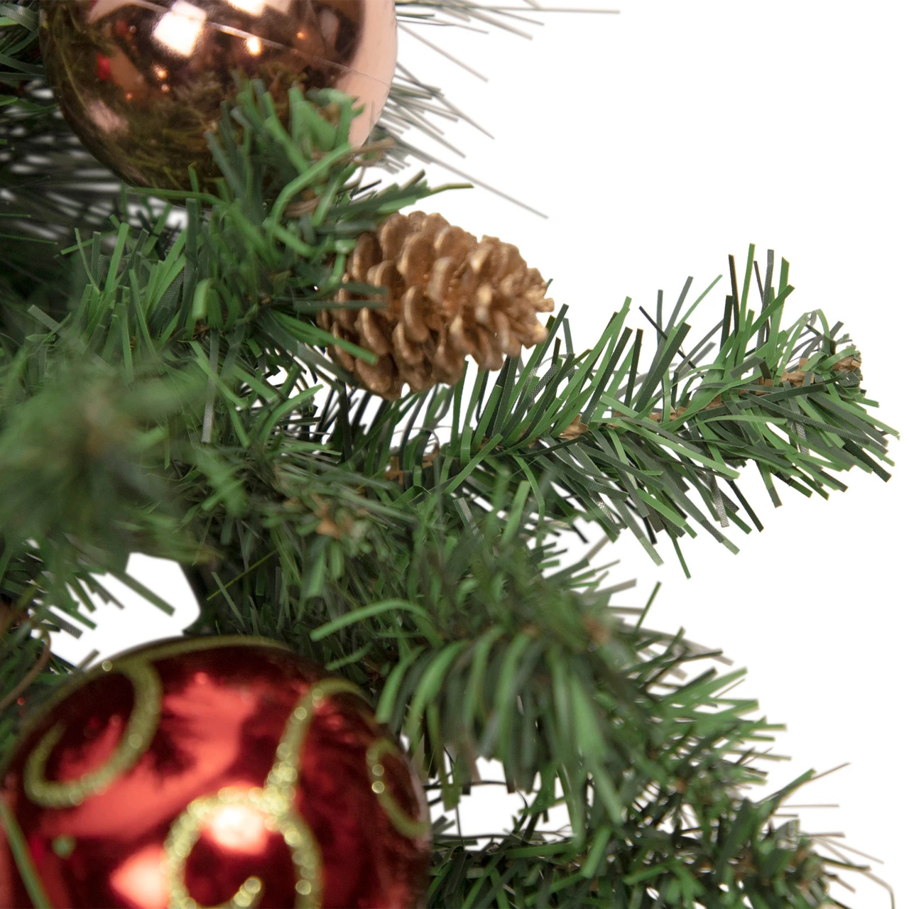 Green Mixed Foliage And Ornaments Artificial Christmas Wreath, 30-Inch, Unlit 3 Green Mixed Foliage And Ornaments Artificial Christmas Wreath, 30-Inch, Unlit - Image 3