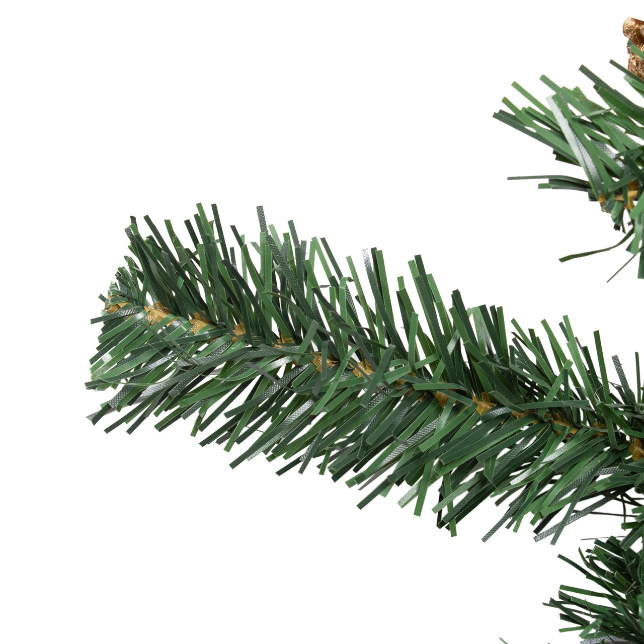 6' Red Ornaments And Poinsettias Artificial Christmas Garland- Unlit 2 6' Red Ornaments And Poinsettias Artificial Christmas Garland- Unlit - Image 2