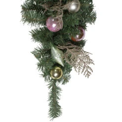 30" Pink And Gold Frosted Artificial Christmas Teardrop Swag - Unlit -Best Christmas Store northlight s27700 3 36080.1667529952