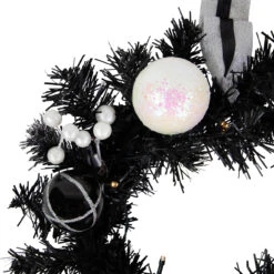 16" Pre-Lit Decorated Black Pine Artificial Christmas Wreath, Cool White LED Lights 13 16" Pre-Lit Decorated Black Pine Artificial Christmas Wreath, Cool White LED Lights -Best Christmas Store northlight s92630 5 11807.1684340675