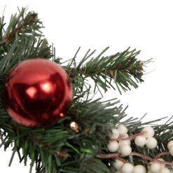 16" Pre-Lit Decorated Green Pine Artificial Christmas Wreath, Warm White LED Lights -Best Christmas Store northlight s92635 3 updated 44088.1667573097