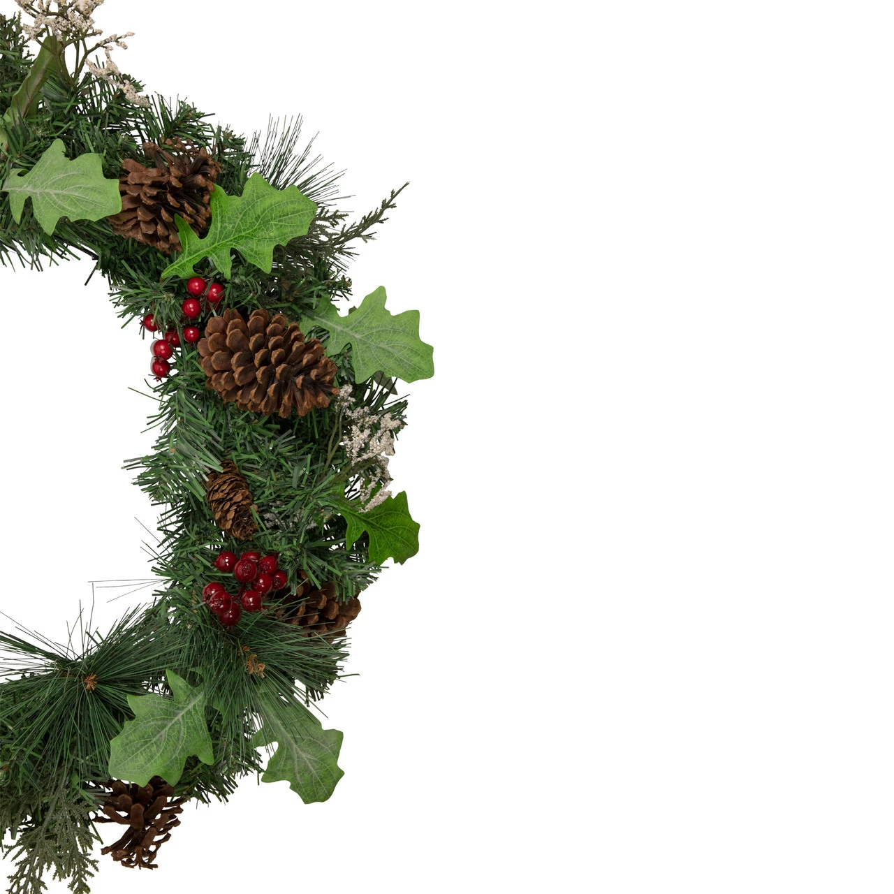 Decorated Natural Pine And Berry Artificial Christmas Wreath, 24-Inch, Unlit 4 Decorated Natural Pine And Berry Artificial Christmas Wreath, 24-Inch, Unlit - Image 4