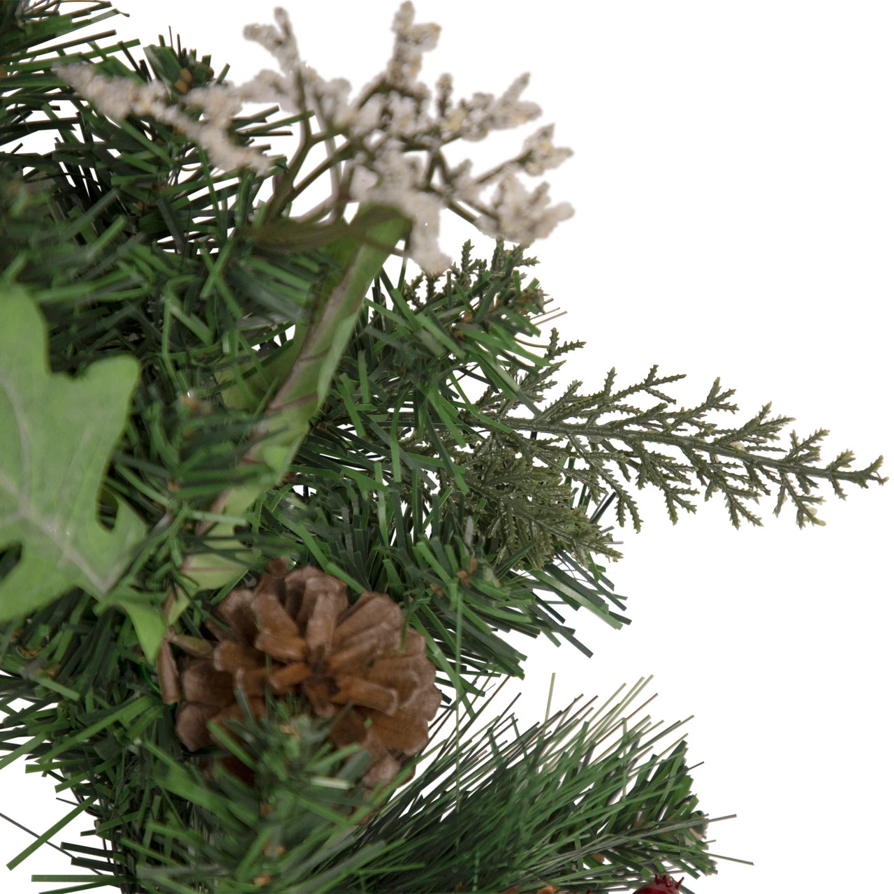 Decorated Natural Pine And Berry Artificial Christmas Wreath, 24-Inch, Unlit 3 Decorated Natural Pine And Berry Artificial Christmas Wreath, 24-Inch, Unlit - Image 3