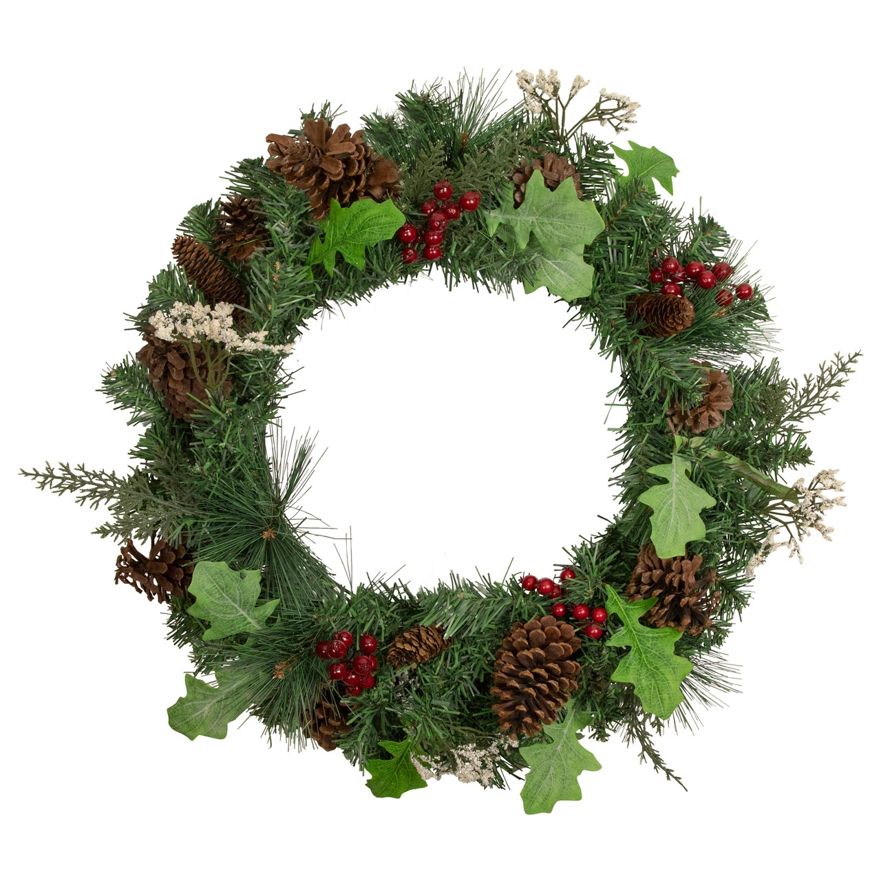 Decorated Natural Pine And Berry Artificial Christmas Wreath, 24-Inch, Unlit 1 Decorated Natural Pine And Berry Artificial Christmas Wreath, 24-Inch, Unlit