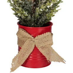 16" LED Lighted Red Potted Artificial Tabletop Iced Christmas Tree Decoration - Clear Lights 5 16" LED Lighted Red Potted Artificial Tabletop Iced Christmas Tree Decoration - Clear Lights -Best Christmas Store northlight sf89172 3 sample 64373.1667573264